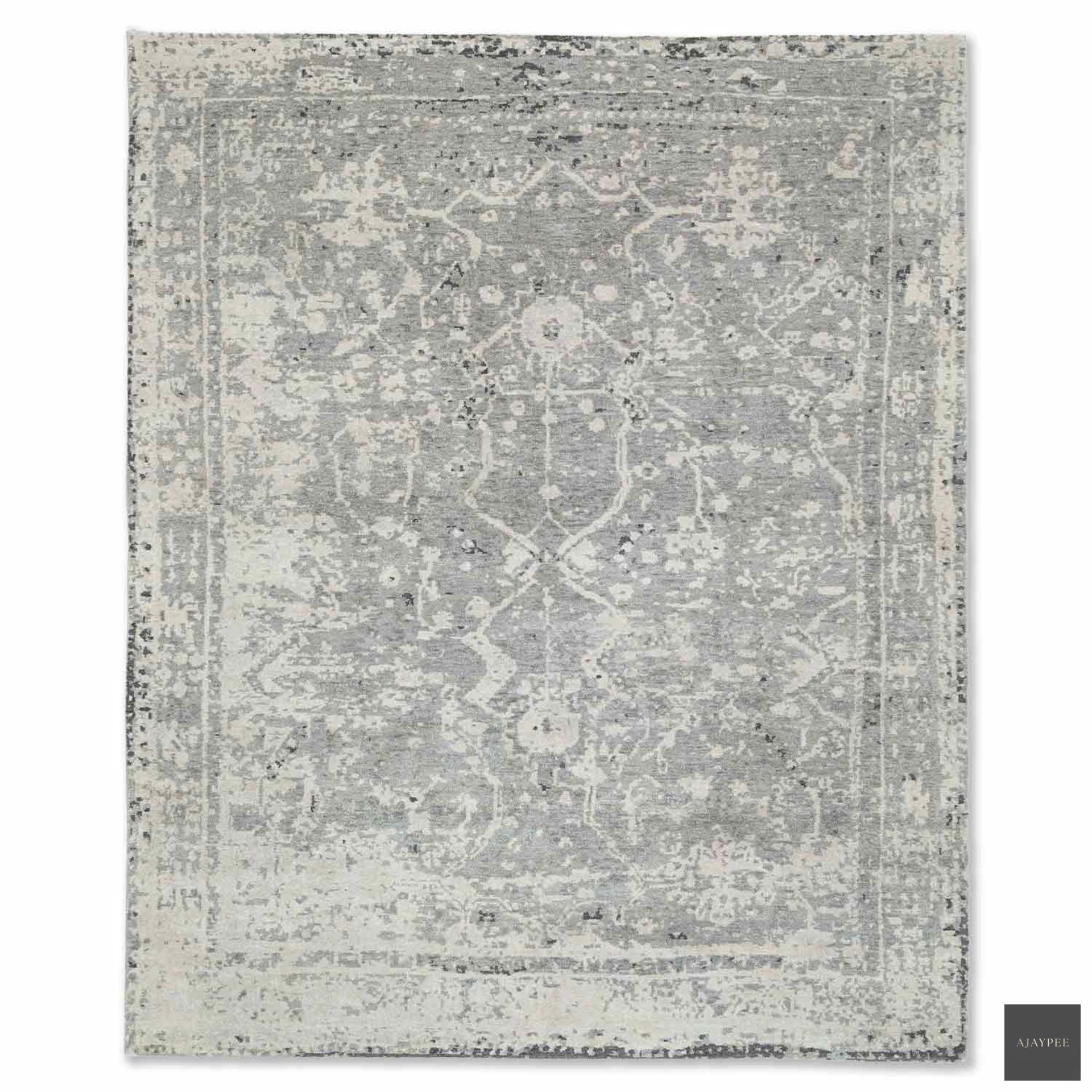 Axar Hand Knotted Woollen  Rug – Cotton Hand Knotted handmade carpet by Ajaypee Carpets