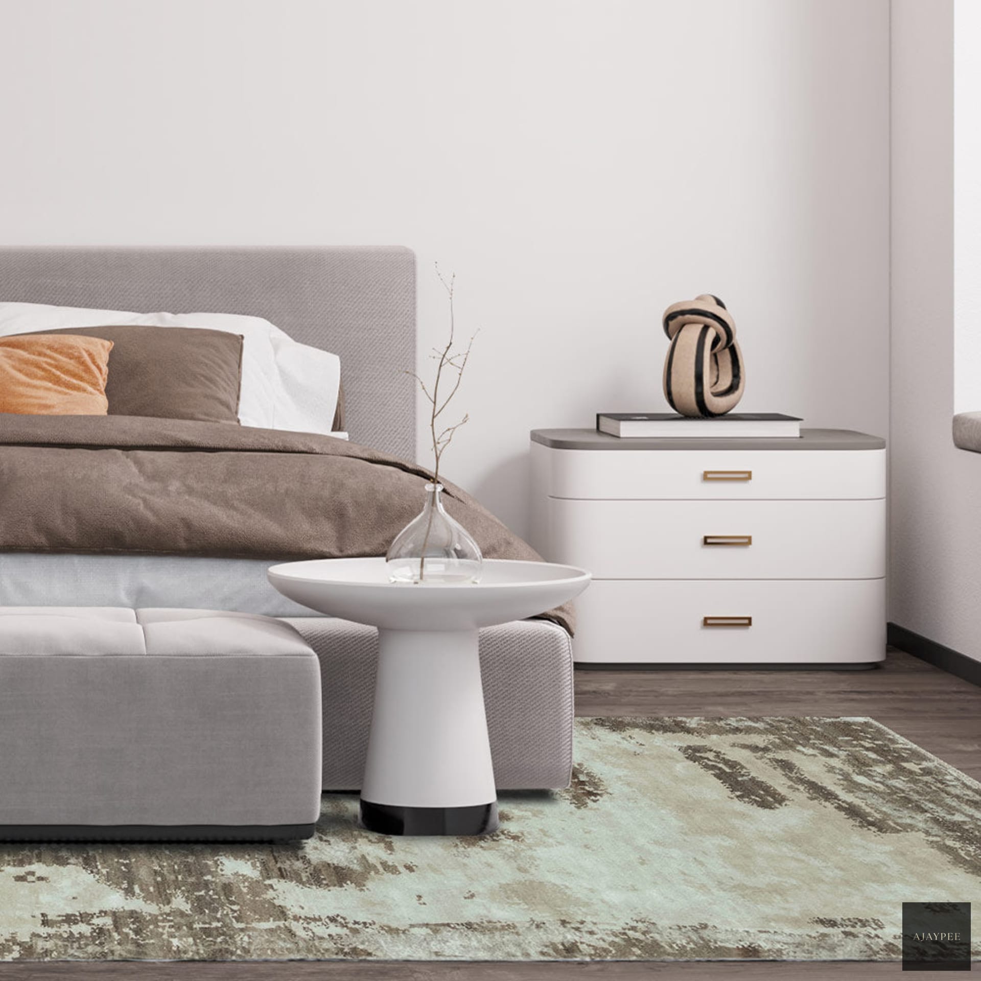 Azoree Hand Knotted Silk and Jute Rug – Jute Hand Knotted handmade carpet by Ajaypee Carpets