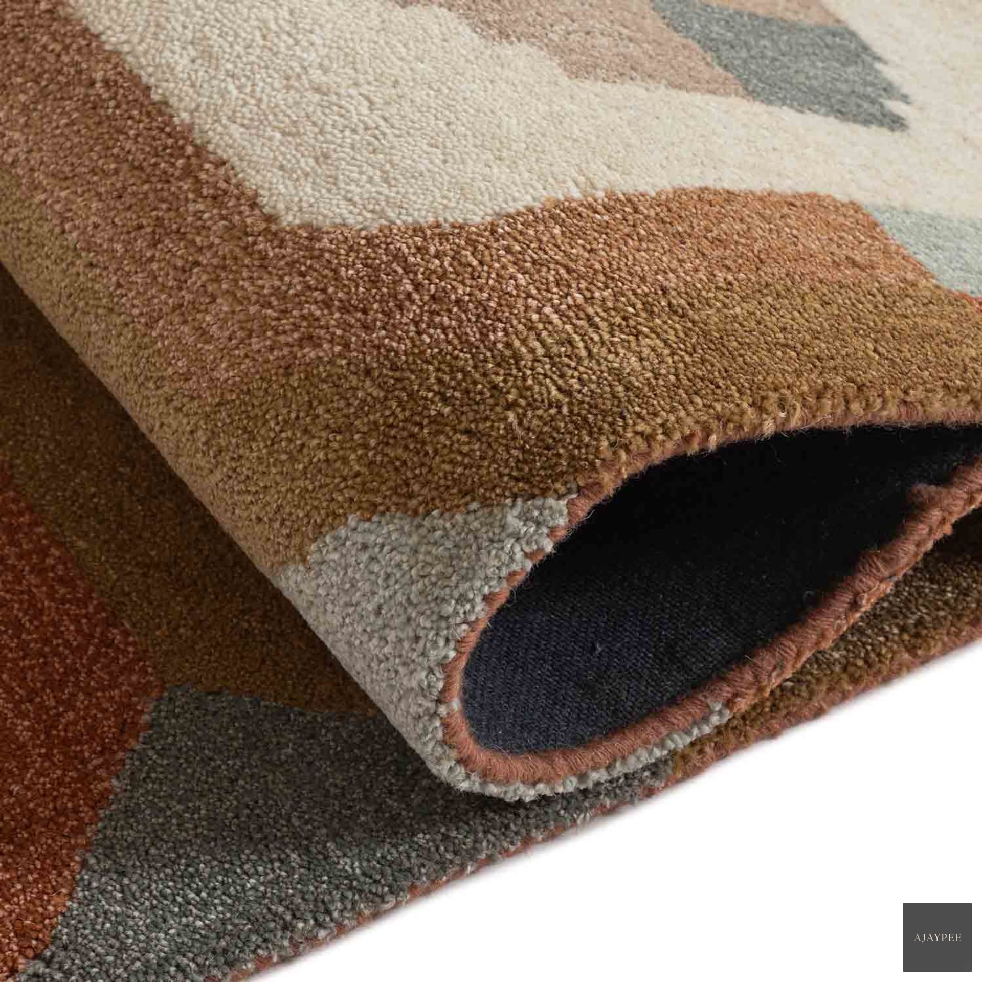 Azuri Hand Tufted Woollen Rug - Cotton - Hand Tufted - Ajaypee Carpets (Thumbnail 6)