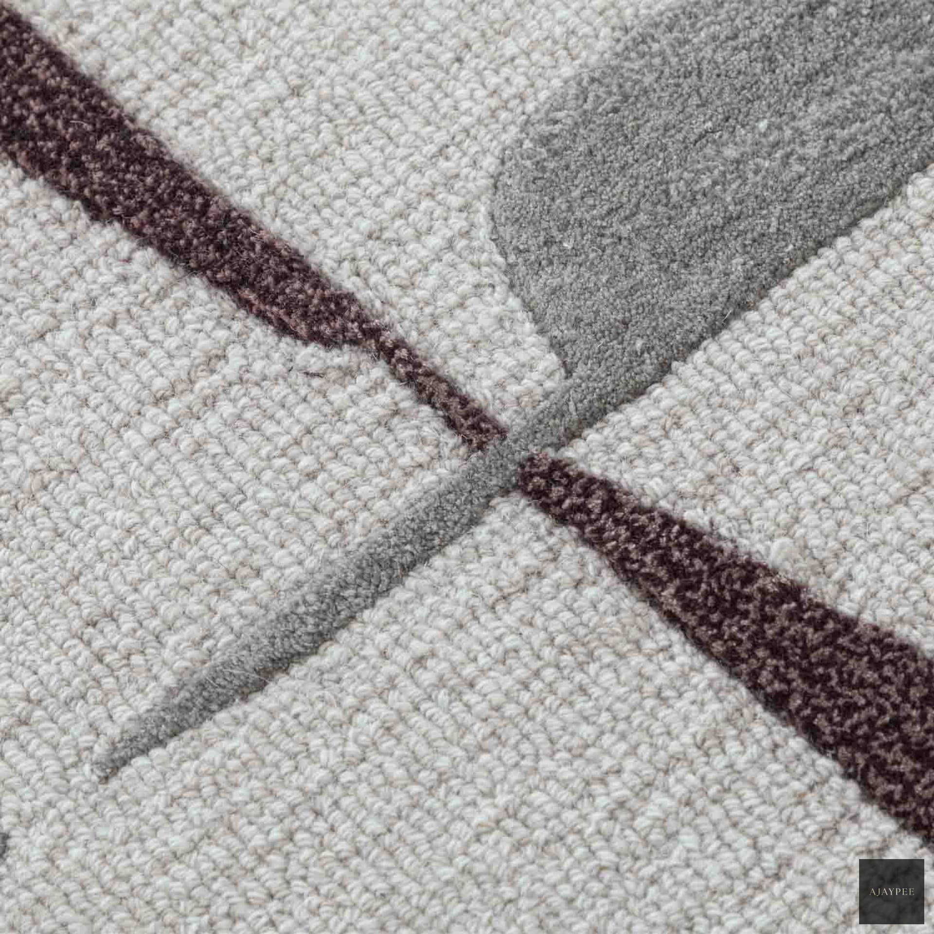 Baako Hand Tufted Woollen And Viscose Rug - Cotton - Hand Tufted - Ajaypee Carpets (Thumbnail 3)