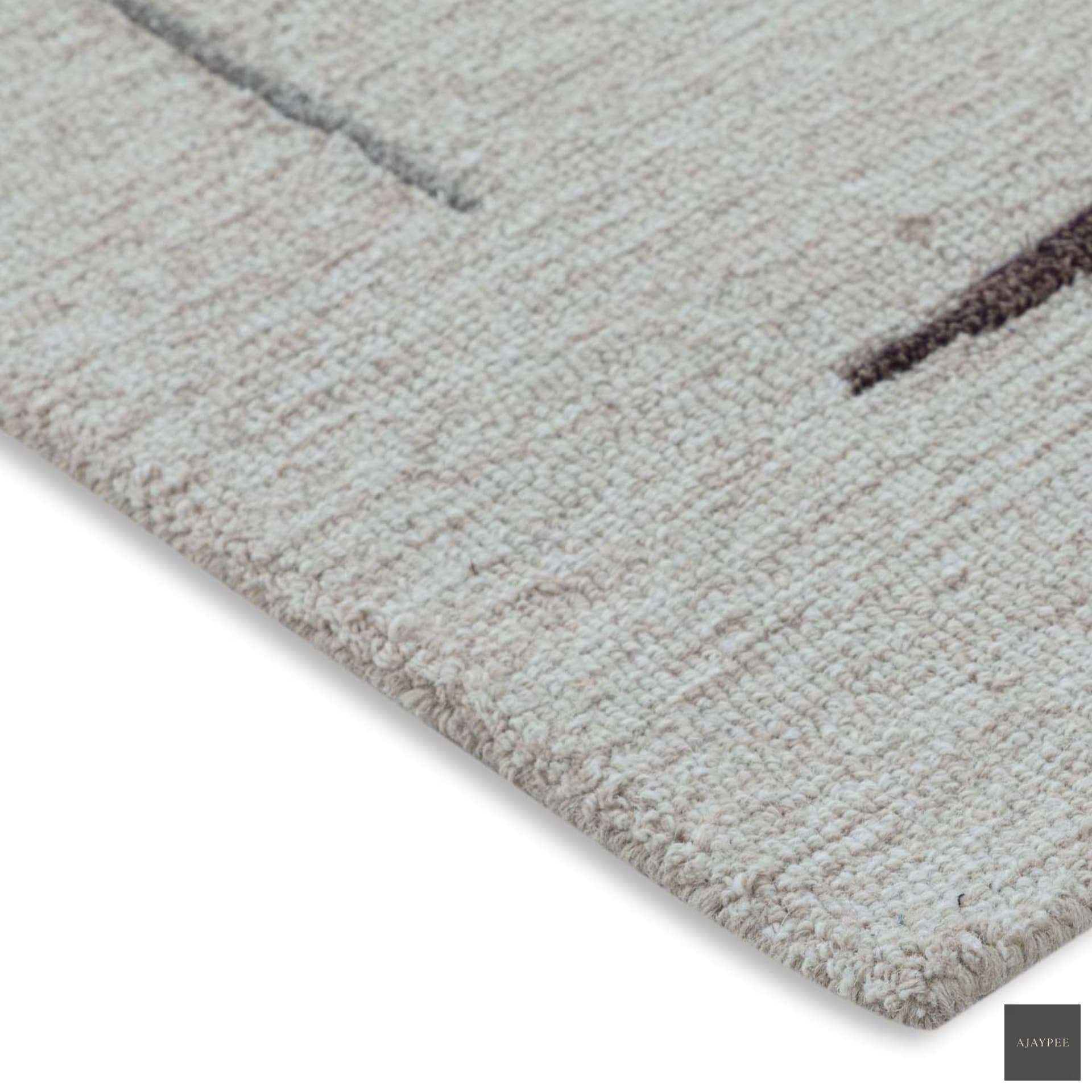 Baako Hand Tufted Woollen And Viscose Rug - Cotton - Hand Tufted - Ajaypee Carpets (Thumbnail 4)