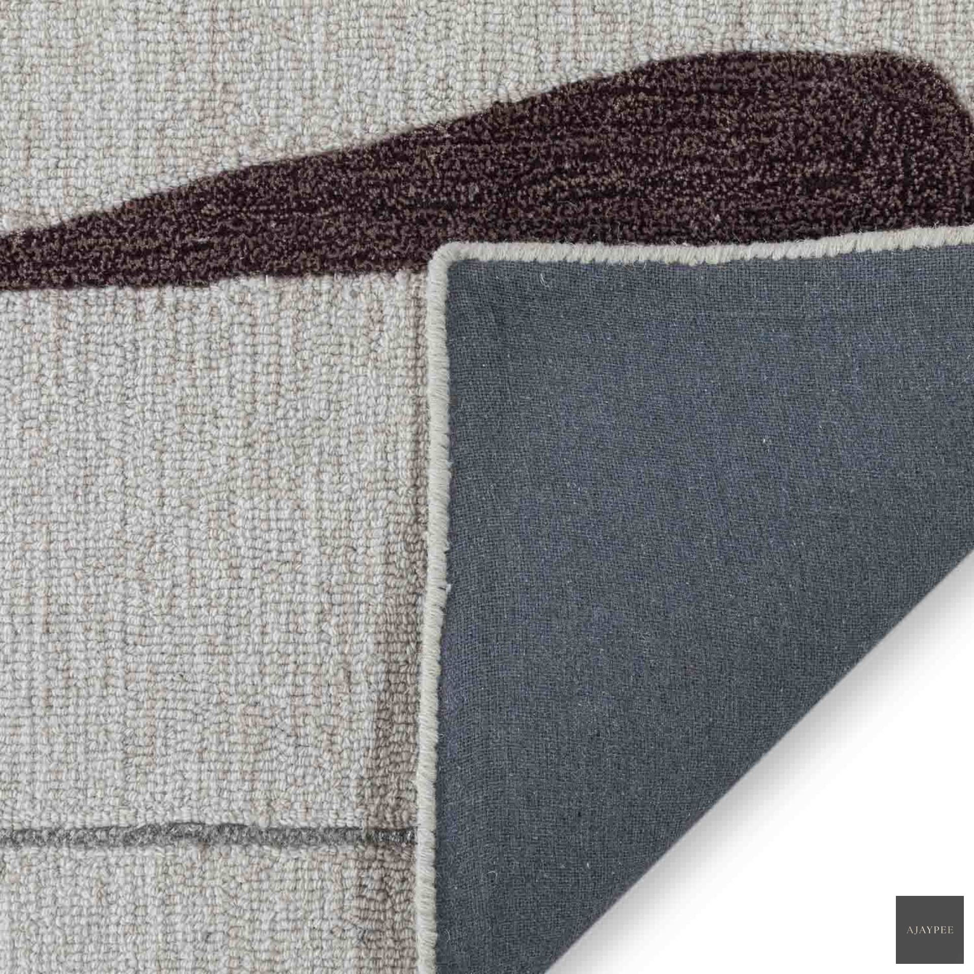 Baako Hand Tufted Woollen And Viscose Rug - Cotton - Hand Tufted - Ajaypee Carpets (Thumbnail 5)