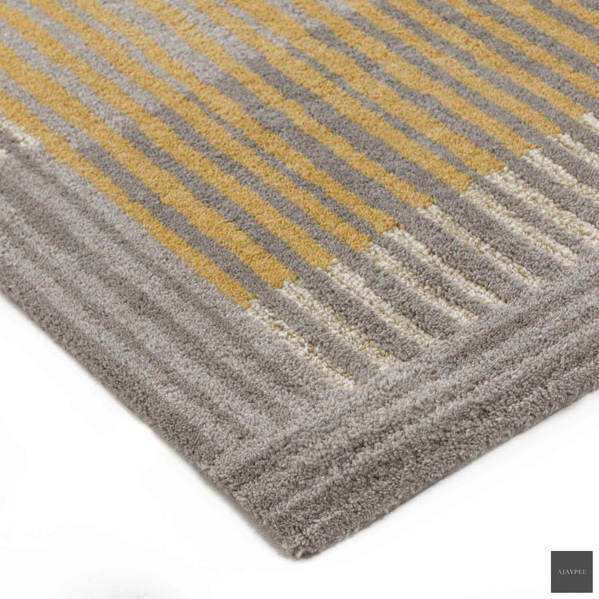 Barsat Hand Tufted Woollen Rug - Cotton - Hand Tufted - Ajaypee Carpets (Thumbnail 3)