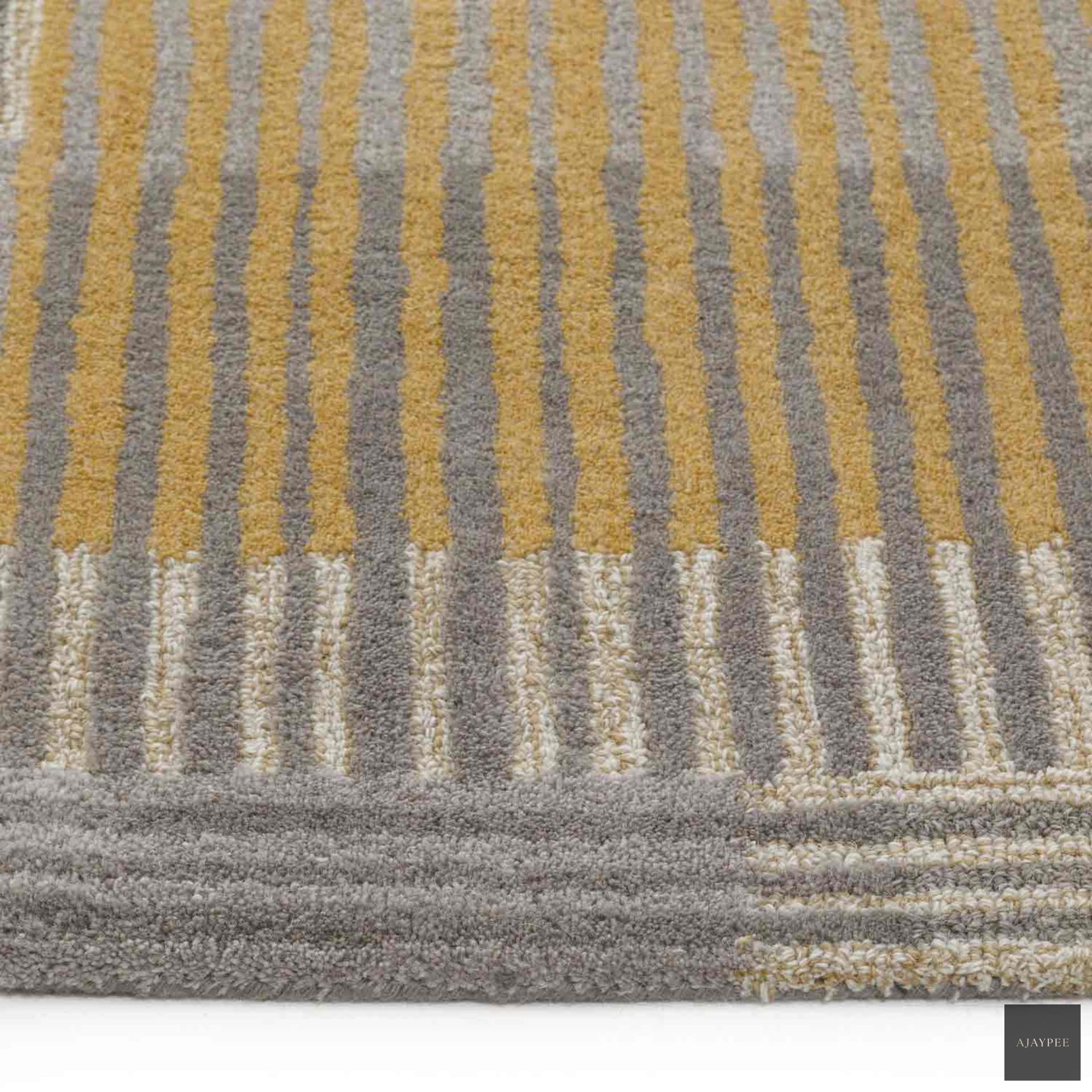 Barsat Hand Tufted Woollen Rug - Cotton - Hand Tufted - Ajaypee Carpets (Thumbnail 5)