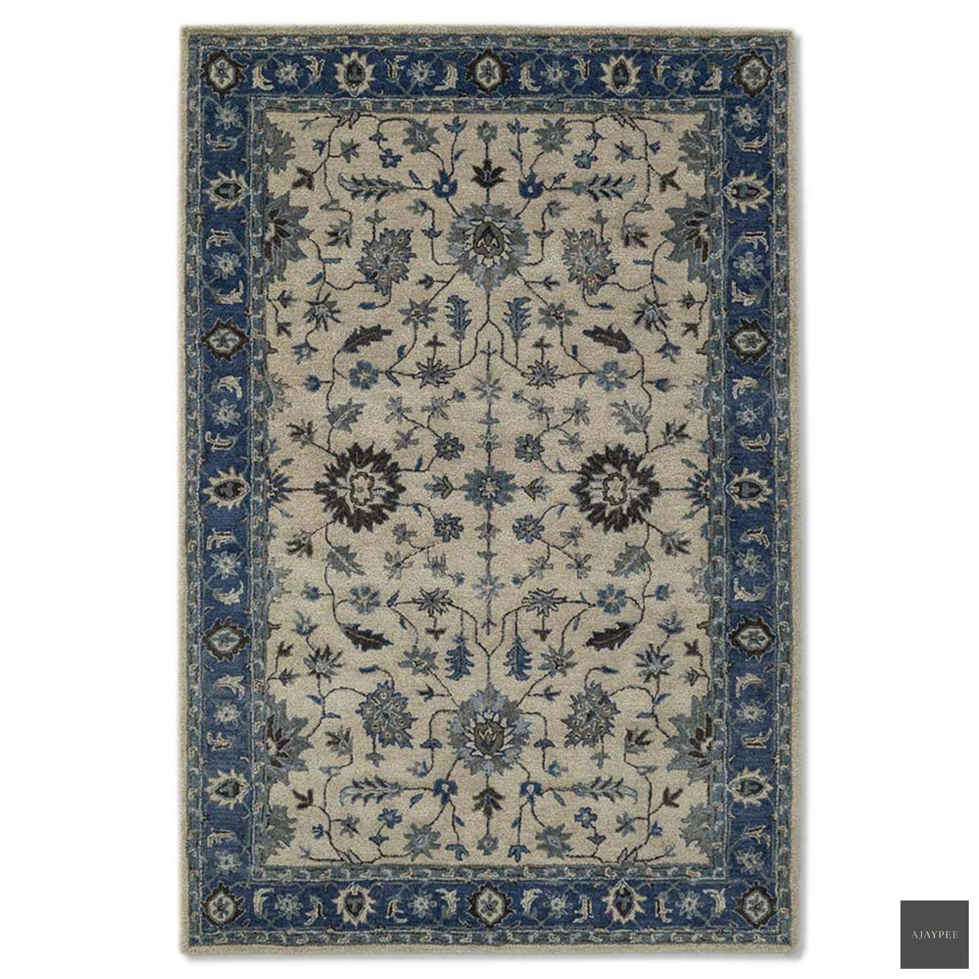 Behrouz Hand Tufted Woollen Rug - Cotton - Hand Tufted - Ajaypee Carpets (Thumbnail 2)