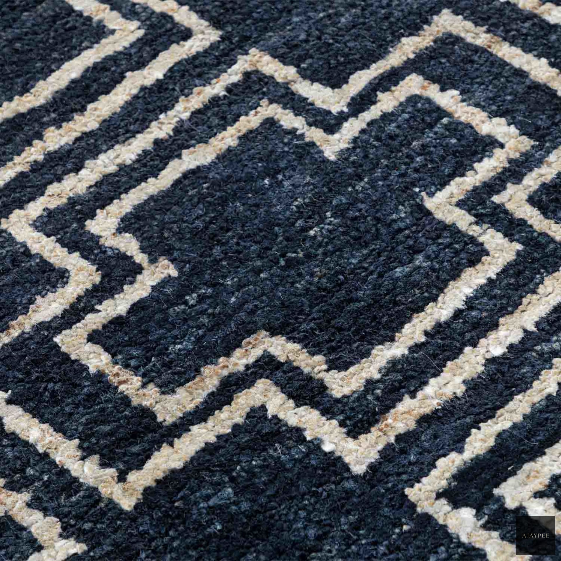 Chamoli Hand Knotted Jute Rug - Jute - Hand Knotted - Ajaypee Carpets (Thumbnail 4)