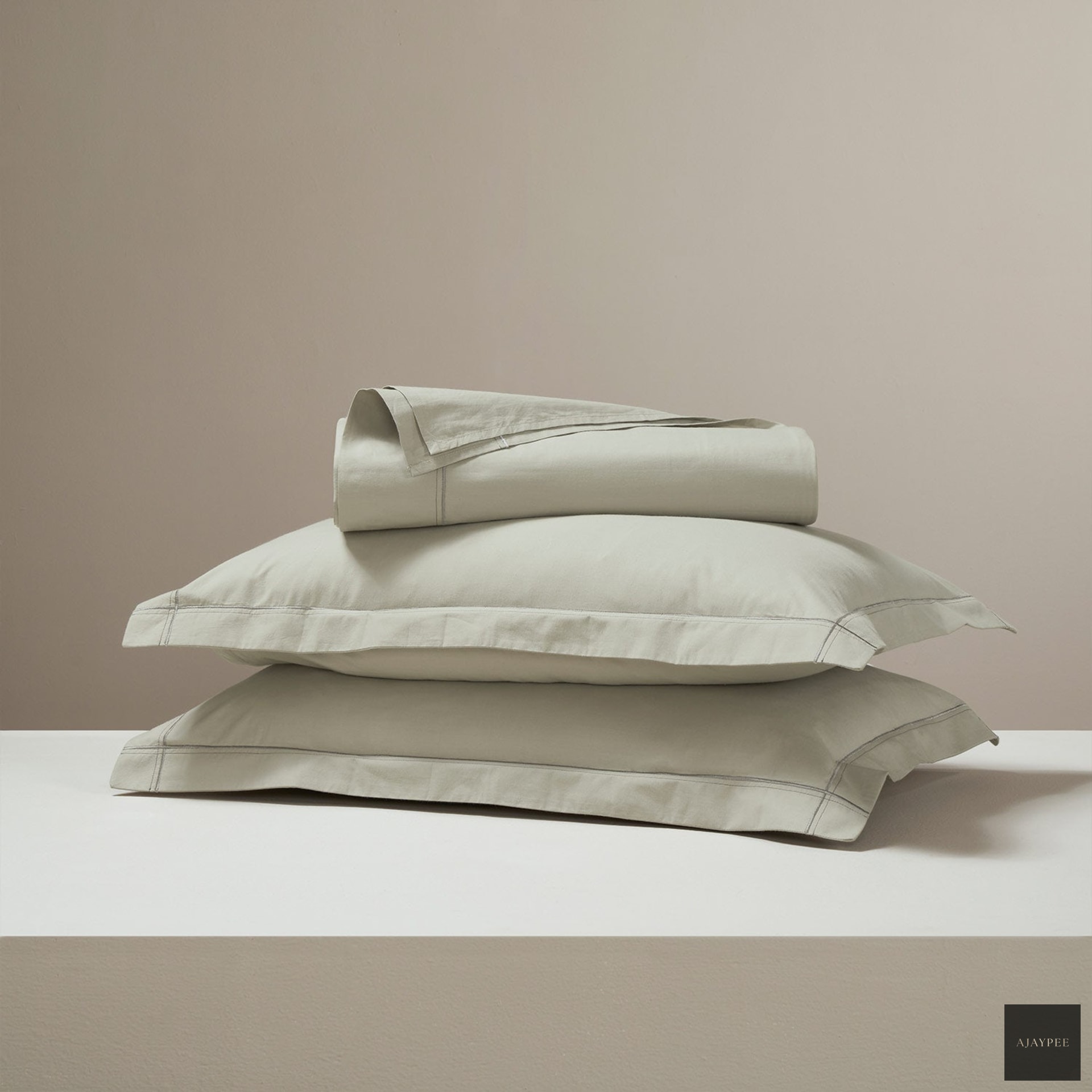 Clair Cotton Percale Bedsheet Set - Cotton - Hand Woven - Ajaypee Carpets (Detail)