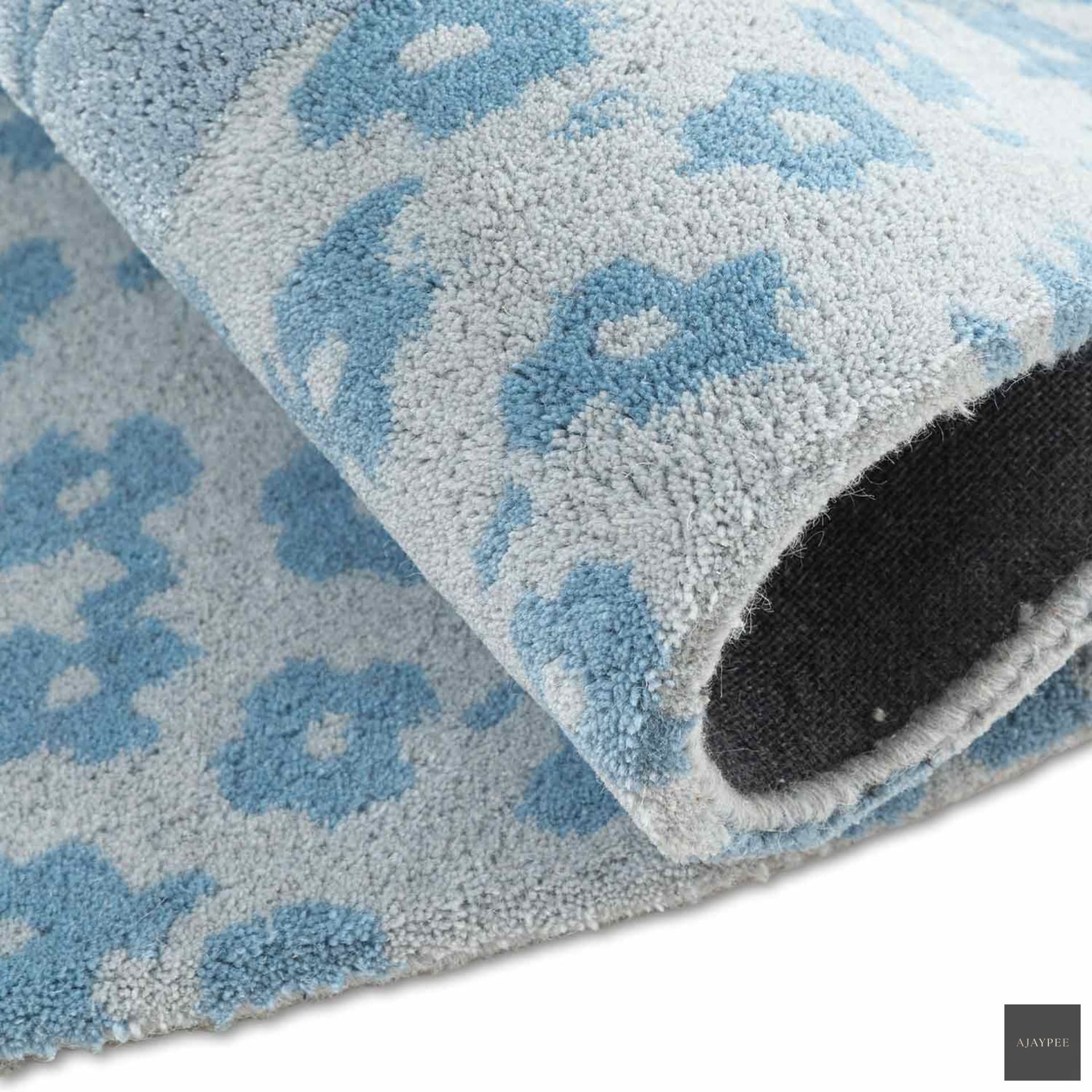 Cloud Hand Tufted Woollen And Viscose Rug - Cotton - Hand Tufted - Ajaypee Carpets (Thumbnail 4)