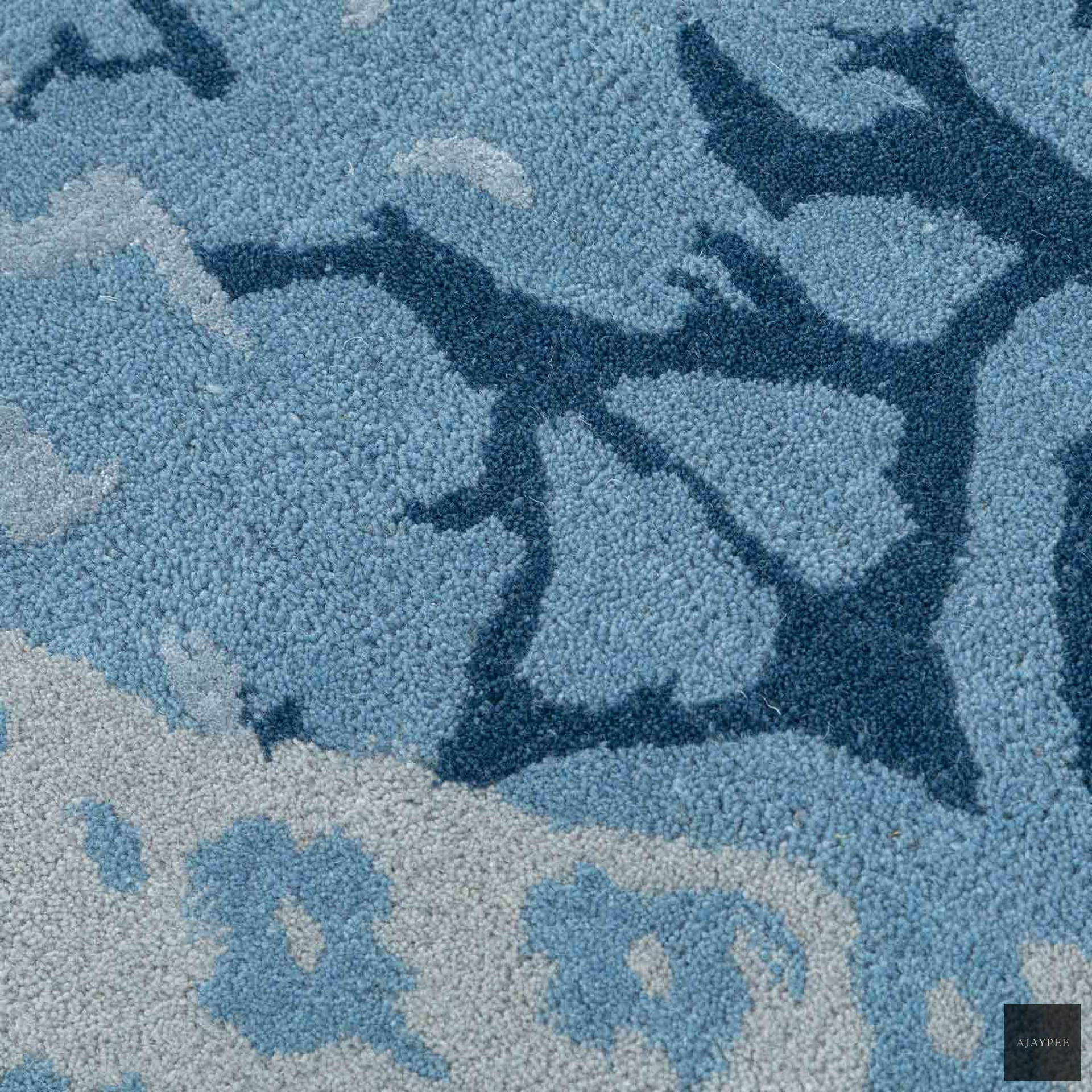 Cloud Hand Tufted Woollen And Viscose Rug - Cotton - Hand Tufted - Ajaypee Carpets (Thumbnail 5)