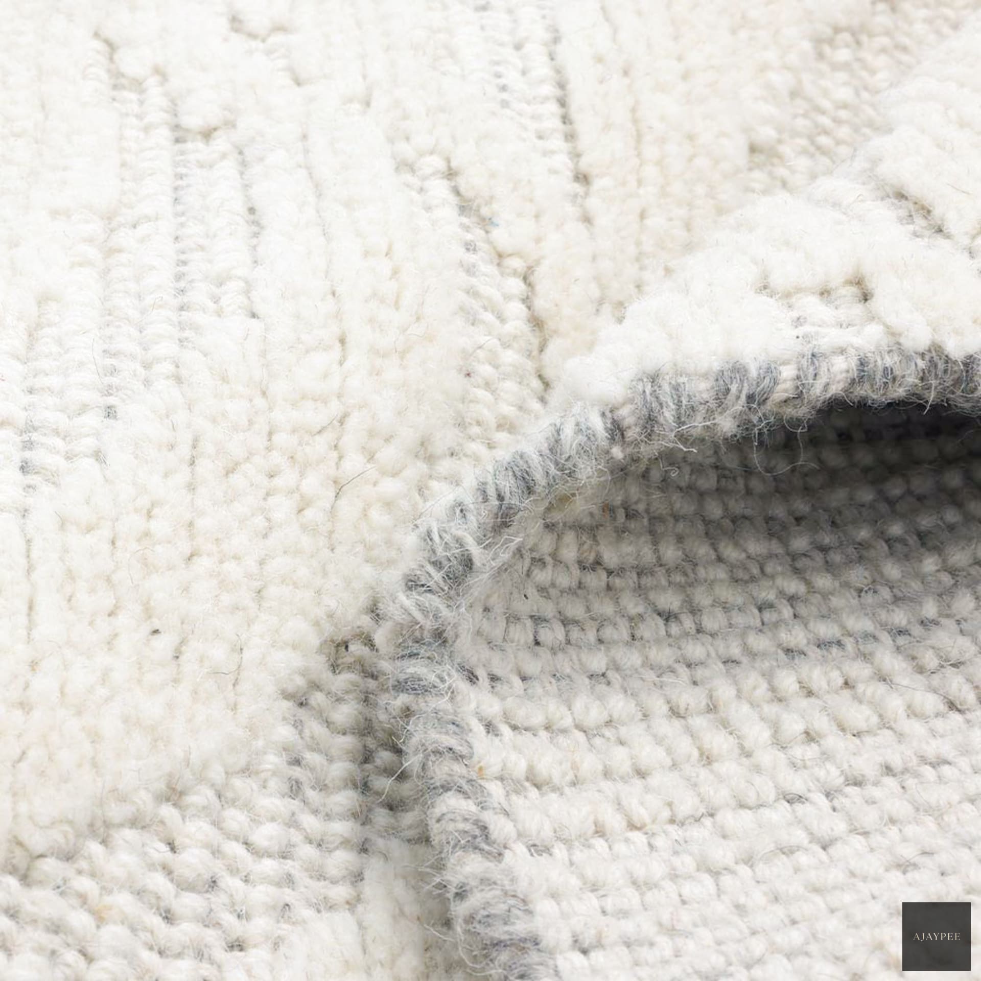 Contour Hand Loom Wool Rug - Cotton - Hand Tufted - Ajaypee Carpets (Thumbnail 3)