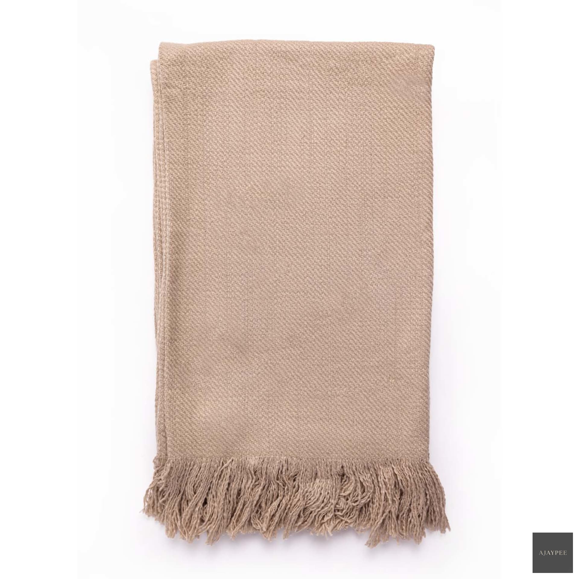 Bouclé Cotton Dobby Design Throw - Cotton - Hand Woven - Ajaypee Carpets (Detail)
