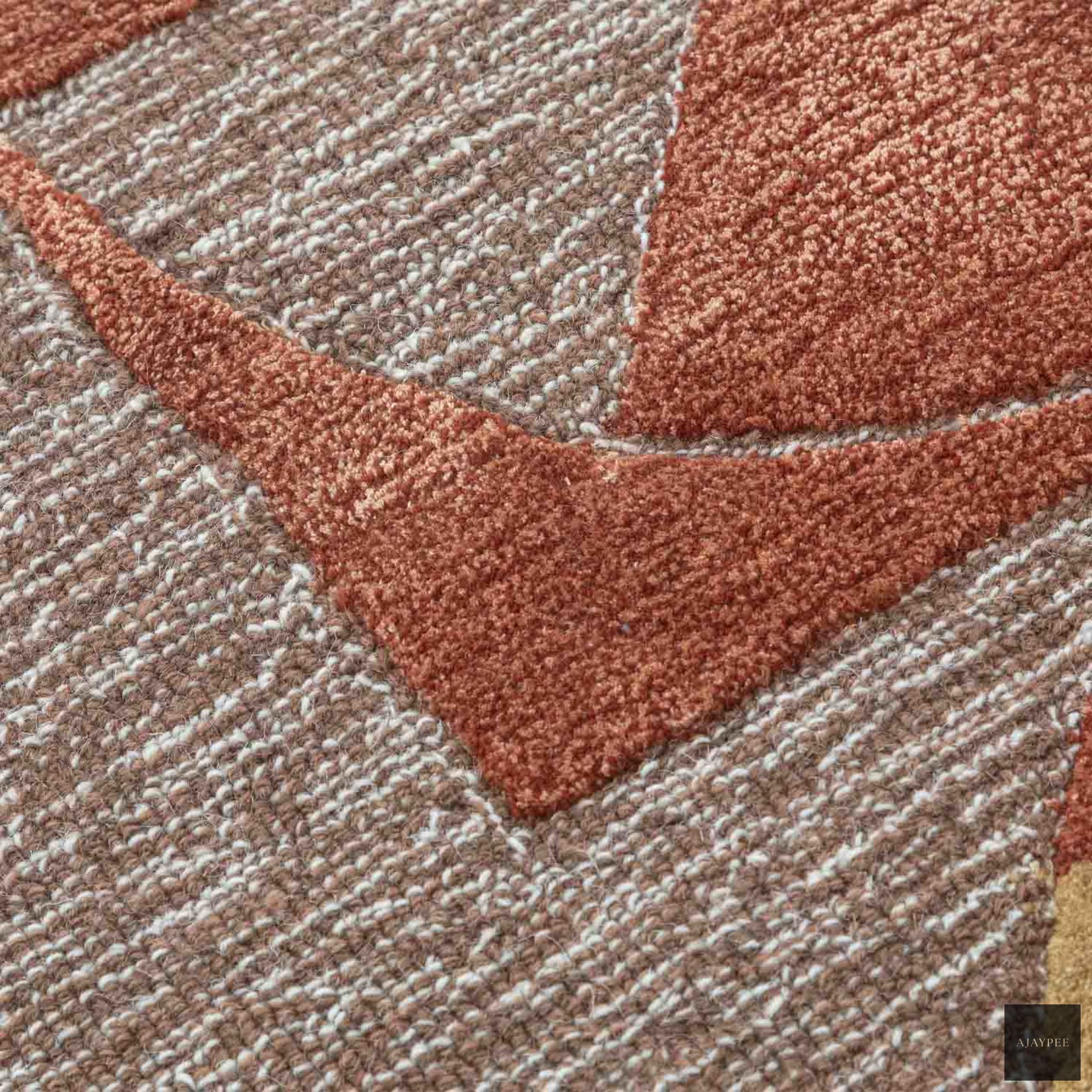 Dakarai Hand Tufted Woollen And Viscose Rug - Cotton - Hand Tufted - Ajaypee Carpets (Thumbnail 4)