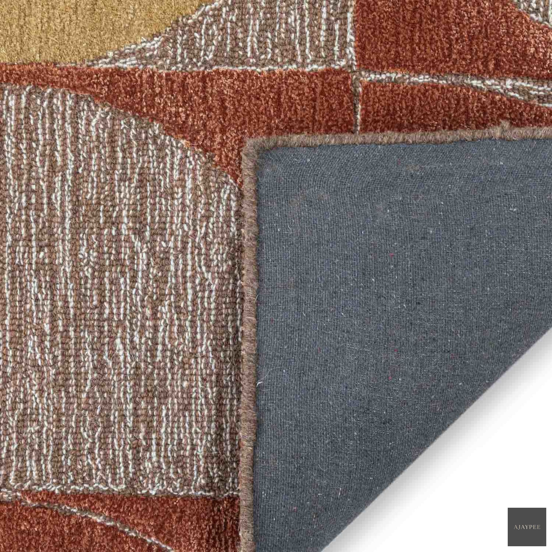 Dakarai Hand Tufted Woollen And Viscose Rug - Cotton - Hand Tufted - Ajaypee Carpets (Thumbnail 5)