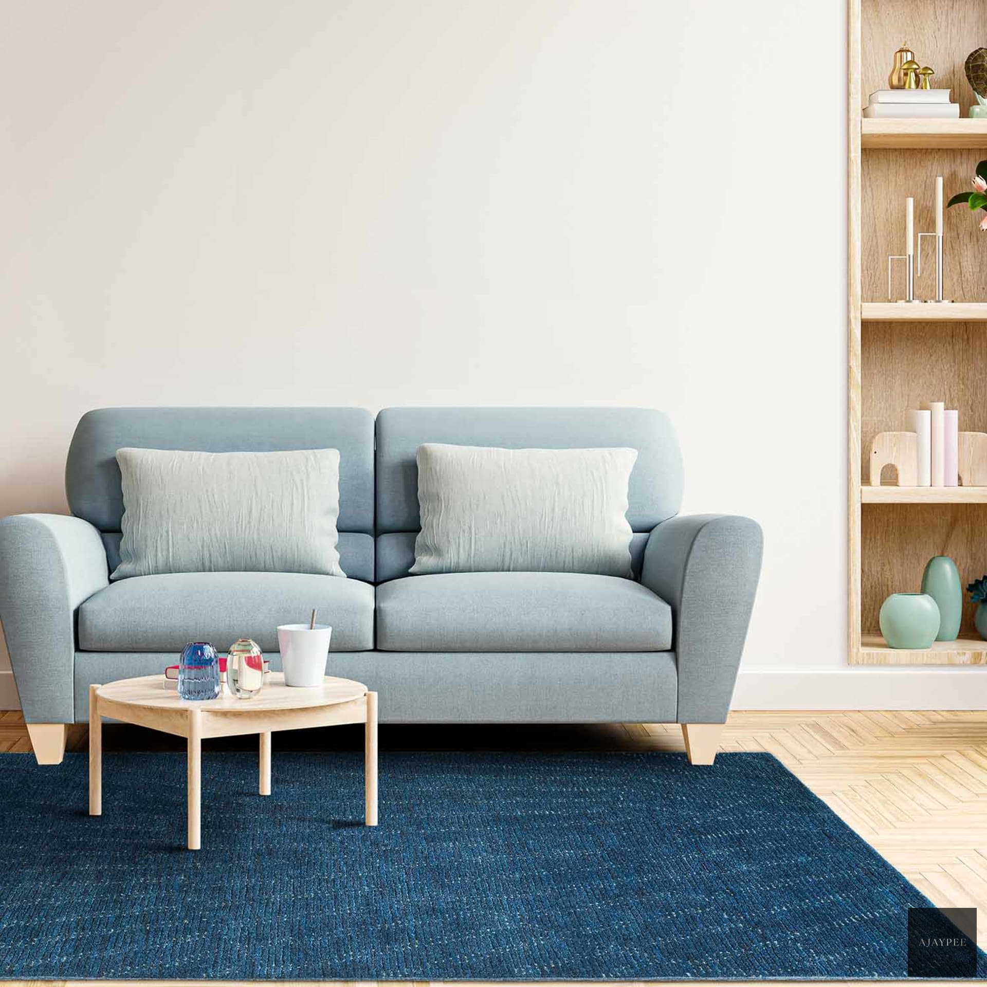 Fiza Hand Tufted Woollen Rug – Cotton Hand Tufted handmade carpet by Ajaypee Carpets