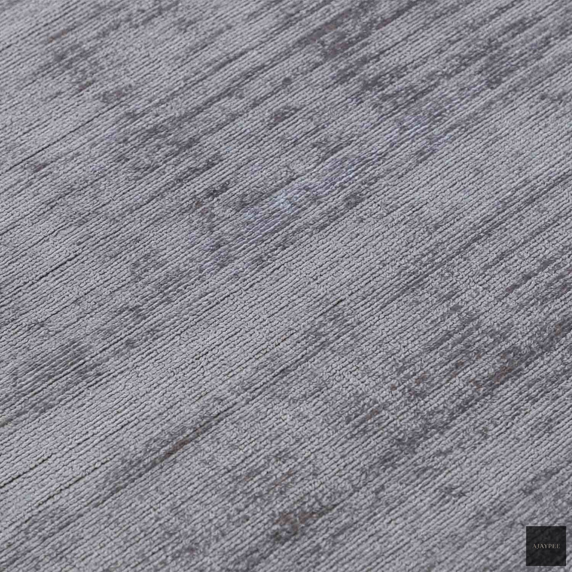 Flux Loom Knotted Banana Silk Rug - Cotton - Hand Tufted - Ajaypee Carpets (Detail)