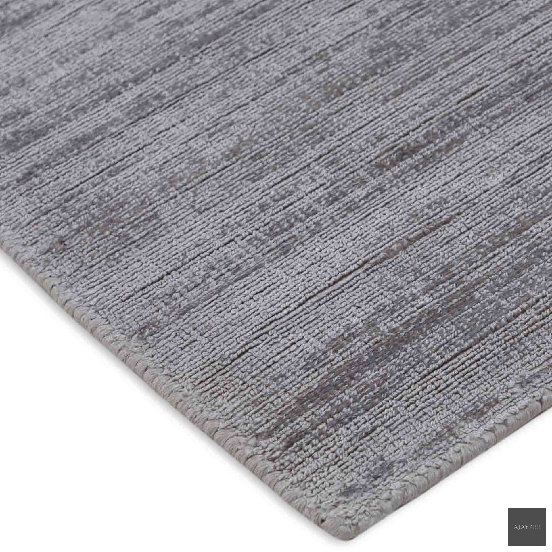 Flux Loom Knotted Banana Silk Rug - Cotton - Hand Tufted - Ajaypee Carpets (Thumbnail 4)
