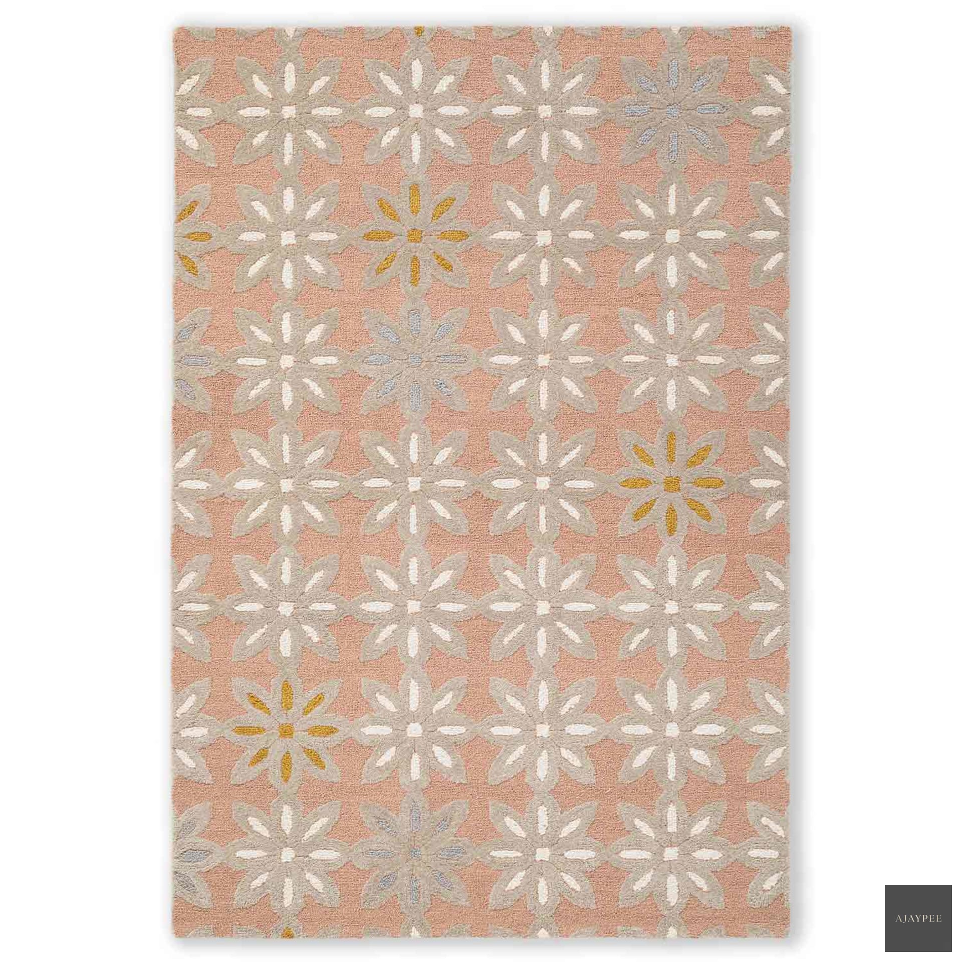 Freya Hand Tufted Woollen Rug - Cotton - Hand Tufted - Ajaypee Carpets (Detail)