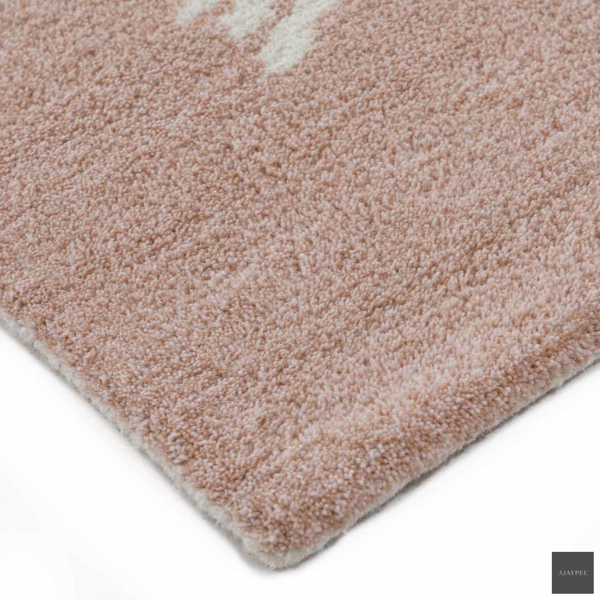 Geo Hand Tufted Woollen Rug - Cotton - Hand Tufted - Ajaypee Carpets (Thumbnail 3)