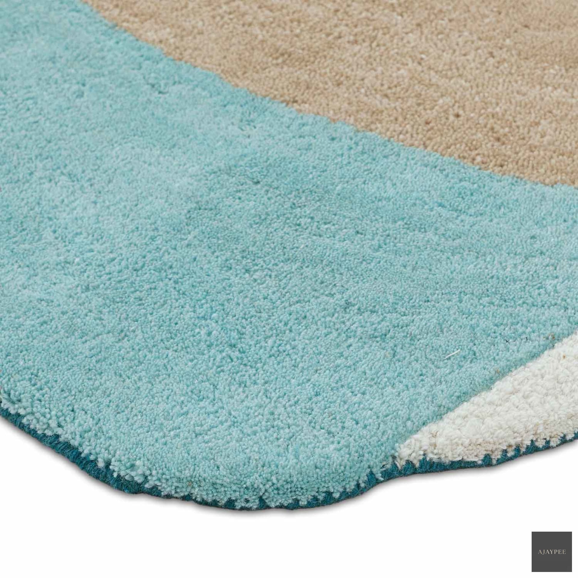 Glacier Hand Tufted Woollen Rug - Cotton - Hand Tufted - Ajaypee Carpets (Thumbnail 3)