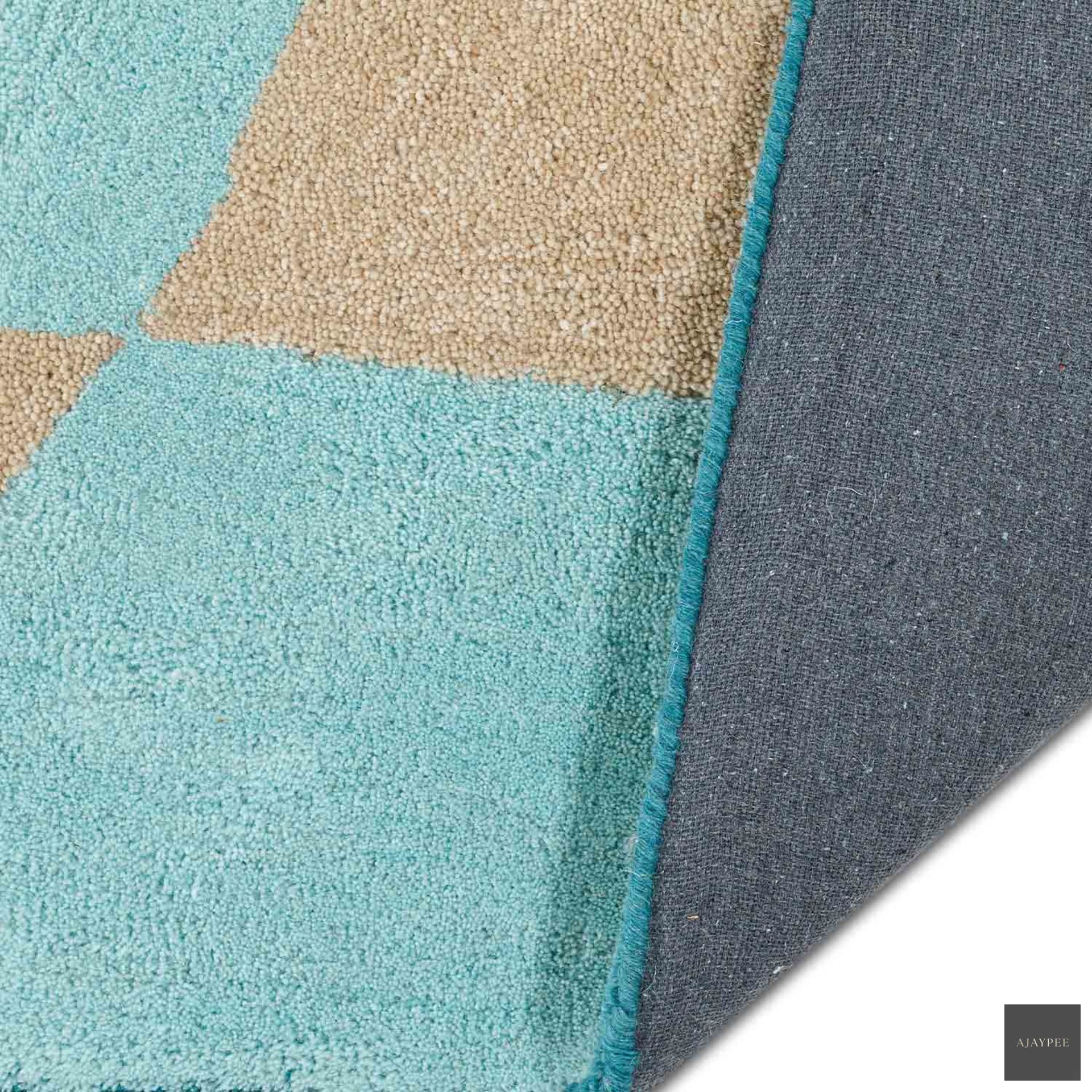 Glacier Hand Tufted Woollen Rug - Cotton - Hand Tufted - Ajaypee Carpets (Thumbnail 5)