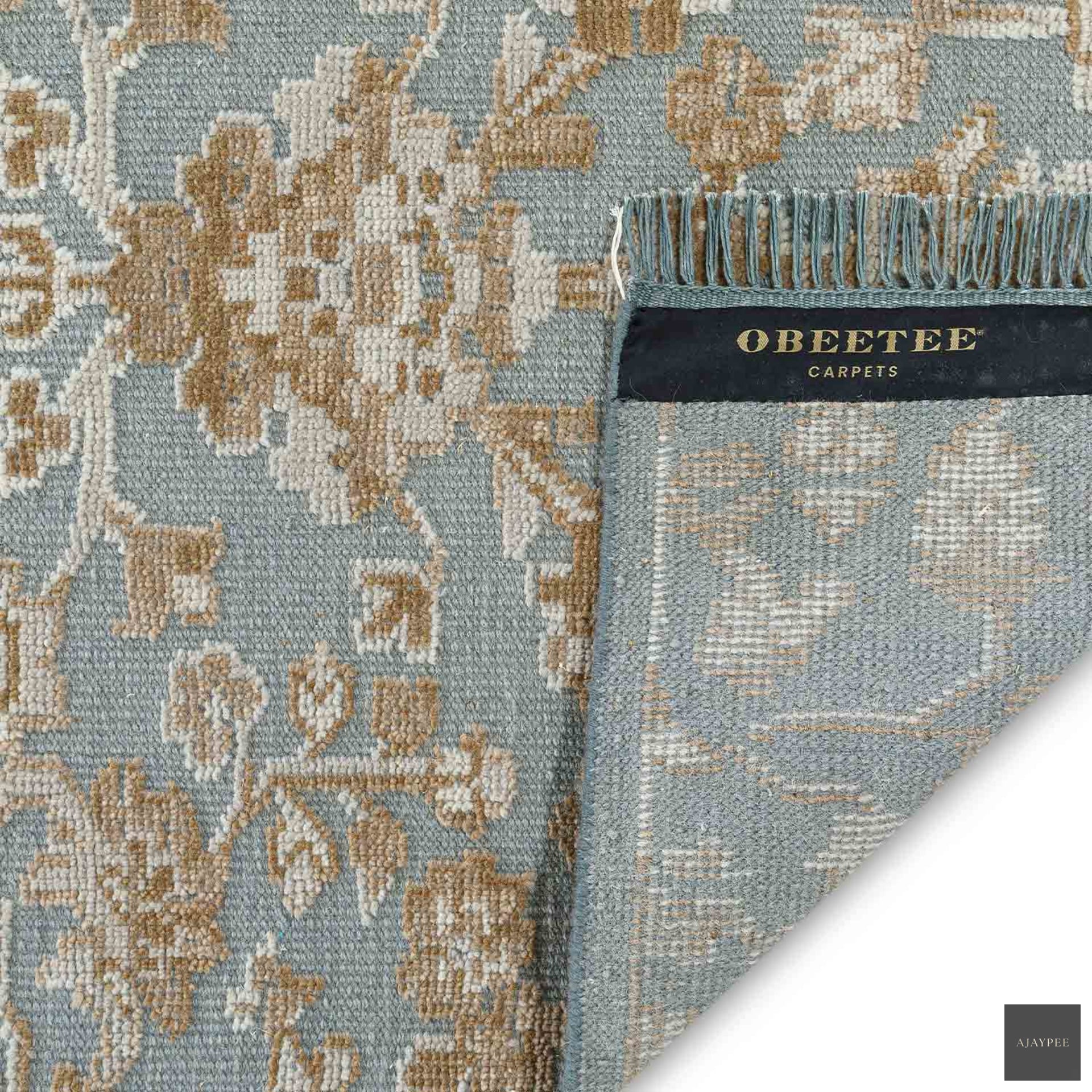 Houston Hand Knotted Woollen Rug - Cotton - Hand Knotted - Ajaypee Carpets (Thumbnail 4)