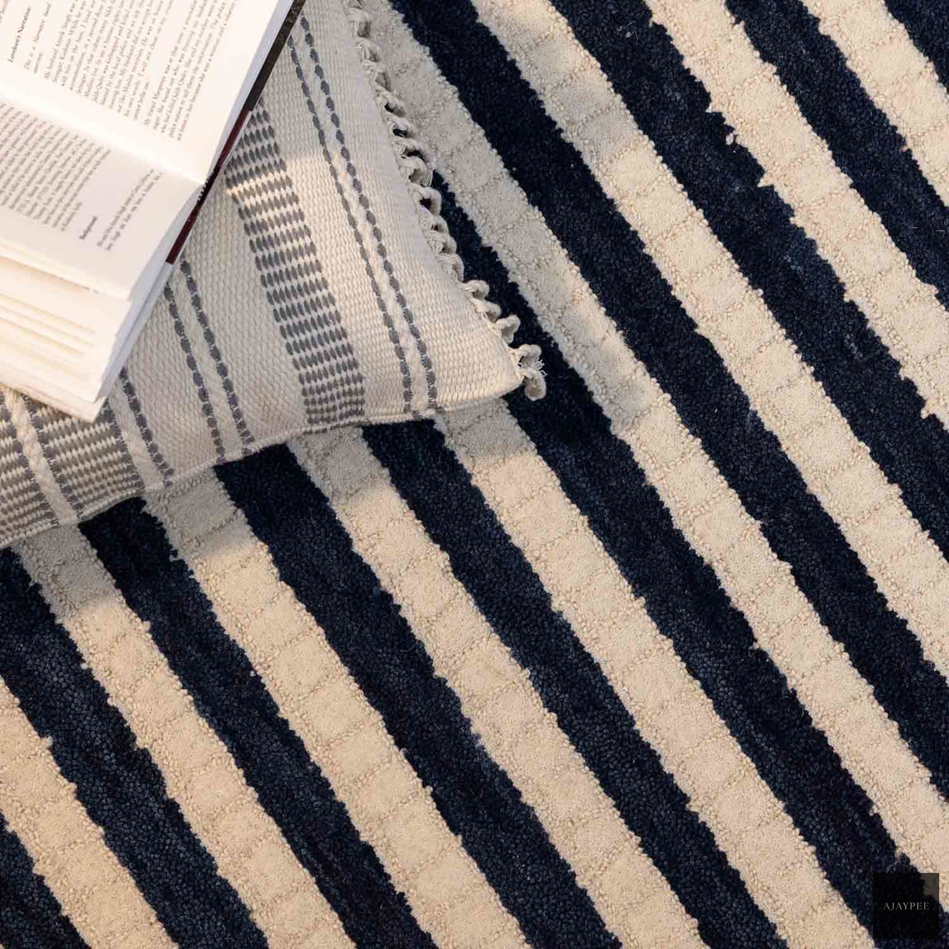 Ibby Hand Tufted Woollen Rug - Cotton - Hand Tufted - Ajaypee Carpets (Thumbnail 6)