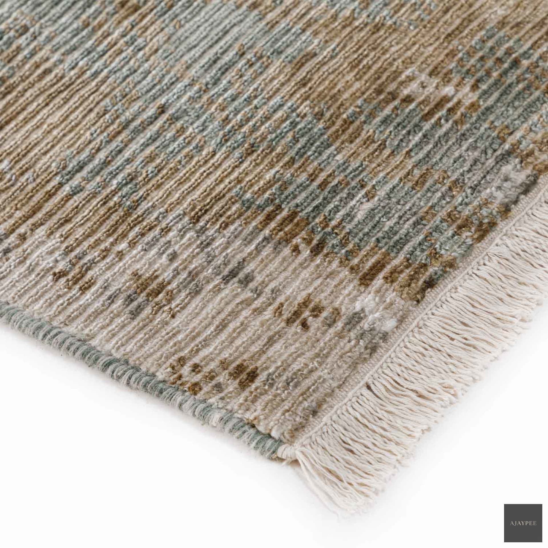 Gush Hand Knotted Viscose And Jute Rug - Jute - Hand Knotted - Ajaypee Carpets (Thumbnail 3)