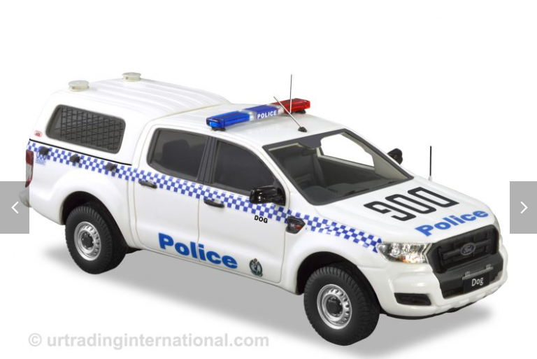 Ford Ford Ranger 1/43 diecast Regional Police — New South Wales Police Force Australia