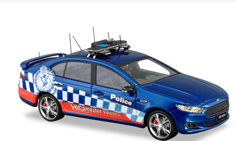 Ford Ford FGX MKII Falcon XR8 1/43 diecast Regional Police — New South Wales Police Force Australia