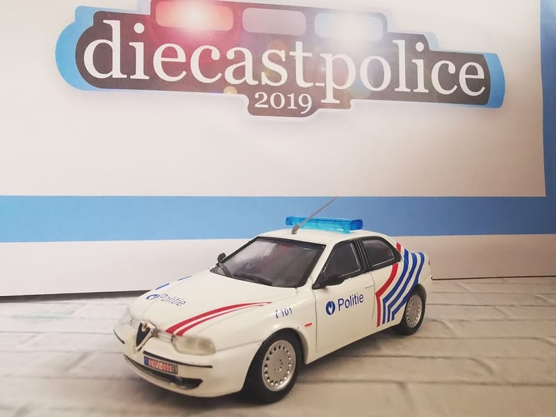 Alfa Romeo Ala Romeo 156 1/43 diecast Police — Police Fédérale / Federale Politie Belgium