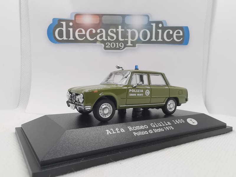 Alfa Romeo Alfa Romeo Giulia 1600 1/43 diecast Police — Polizia di Stato Italy