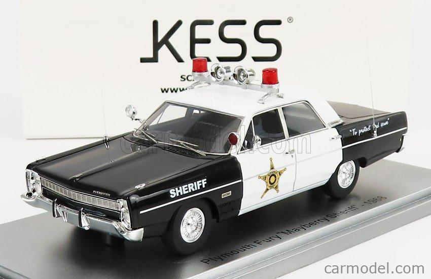 Plymouth Plymouth Fury 4-door sedan 1/43 diecast Local Police — Mayberry County Sheriff's Department United States