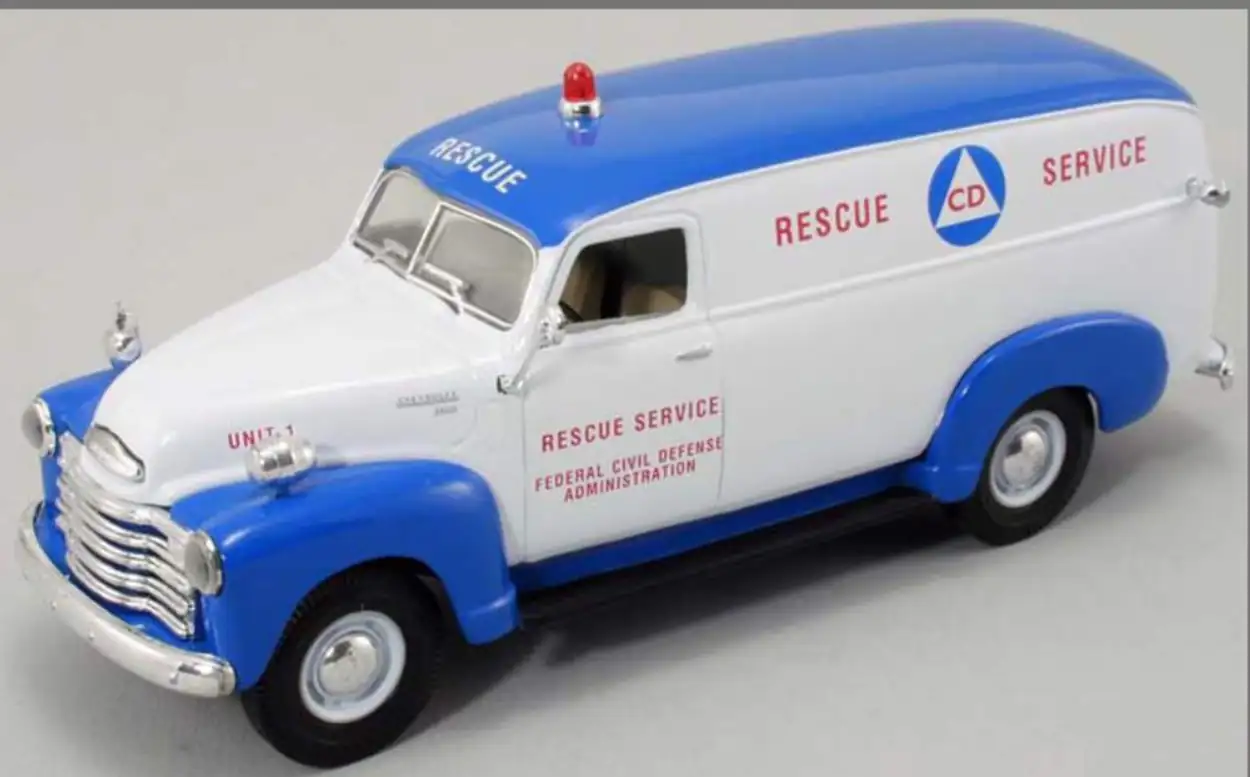 Chevrolet Chevrolet Panel Truck 1/32 diecast Civil Protection — Federal Civil Defense Administration United States