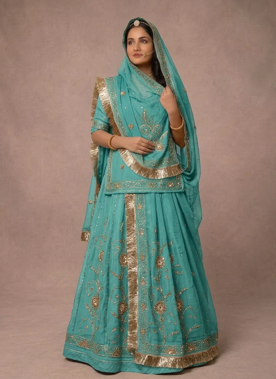 Neelam Turquoise Poshak