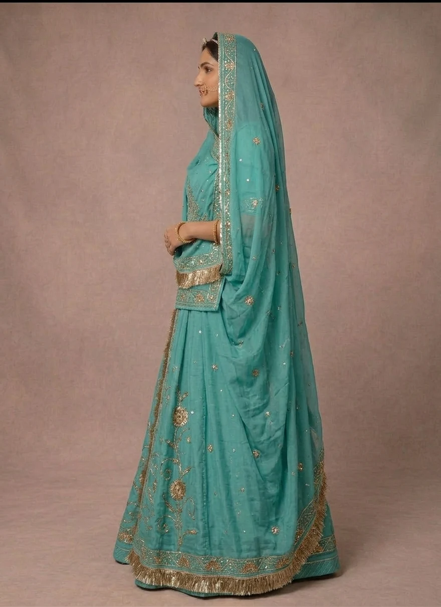 Neelam Turquoise Poshak alternate view