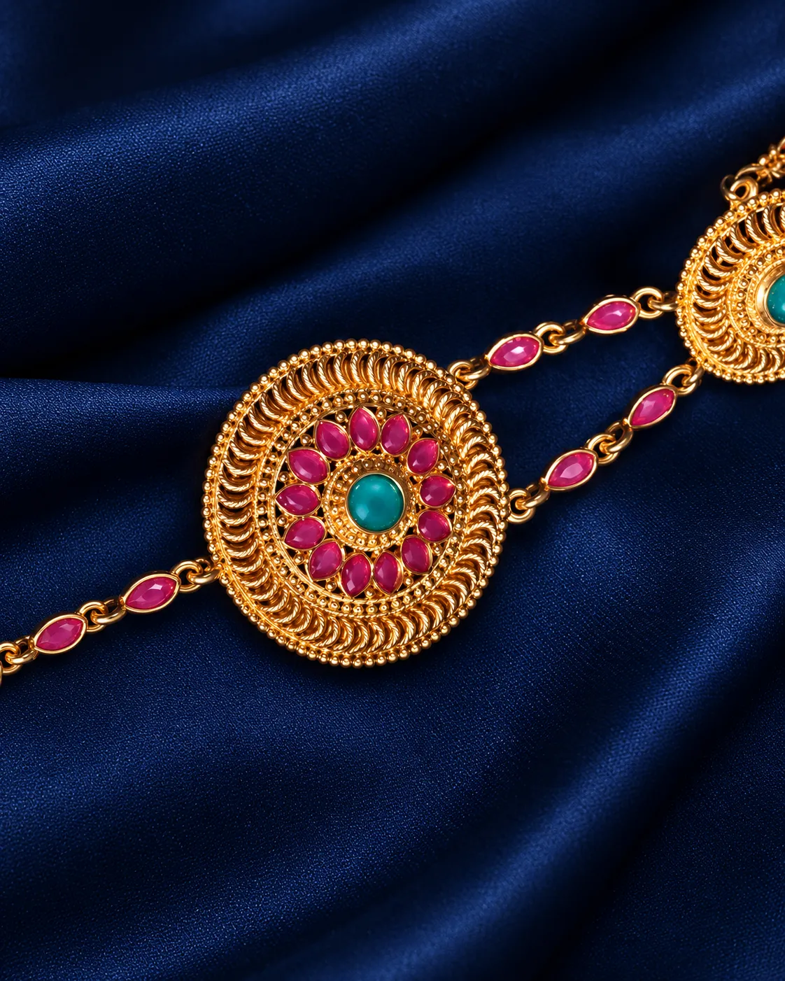 Rajputi Borla Rajputi poshak – Metal with Kundan