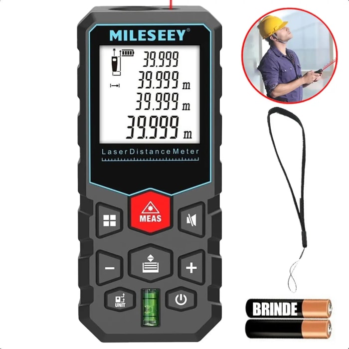 Trena Laser 40m Milessey S6 Alta Precisão Medidor Distância