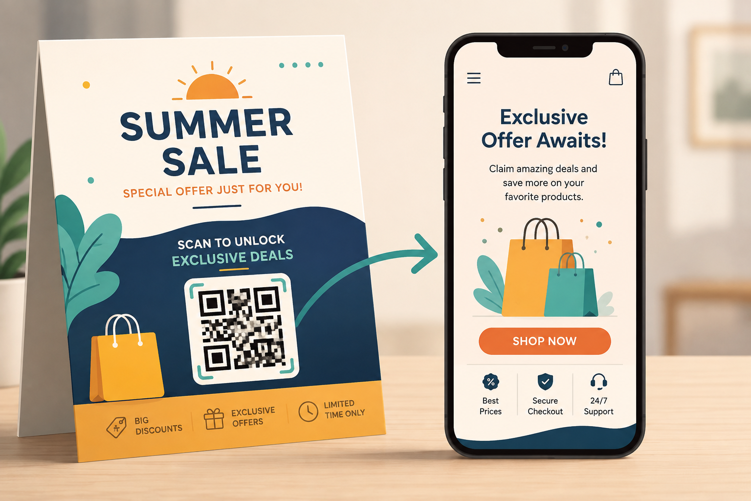 QR code to landing page