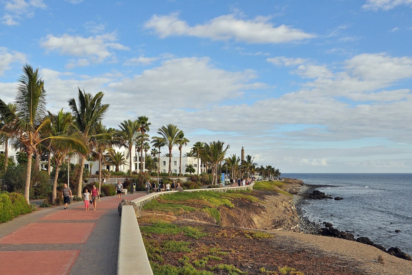 Der Paseo de Meloneras, die Promenade an der Meeresfront