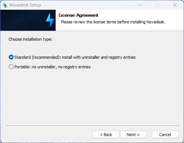 Choose Installation Type