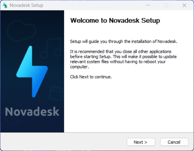Welcome Screen