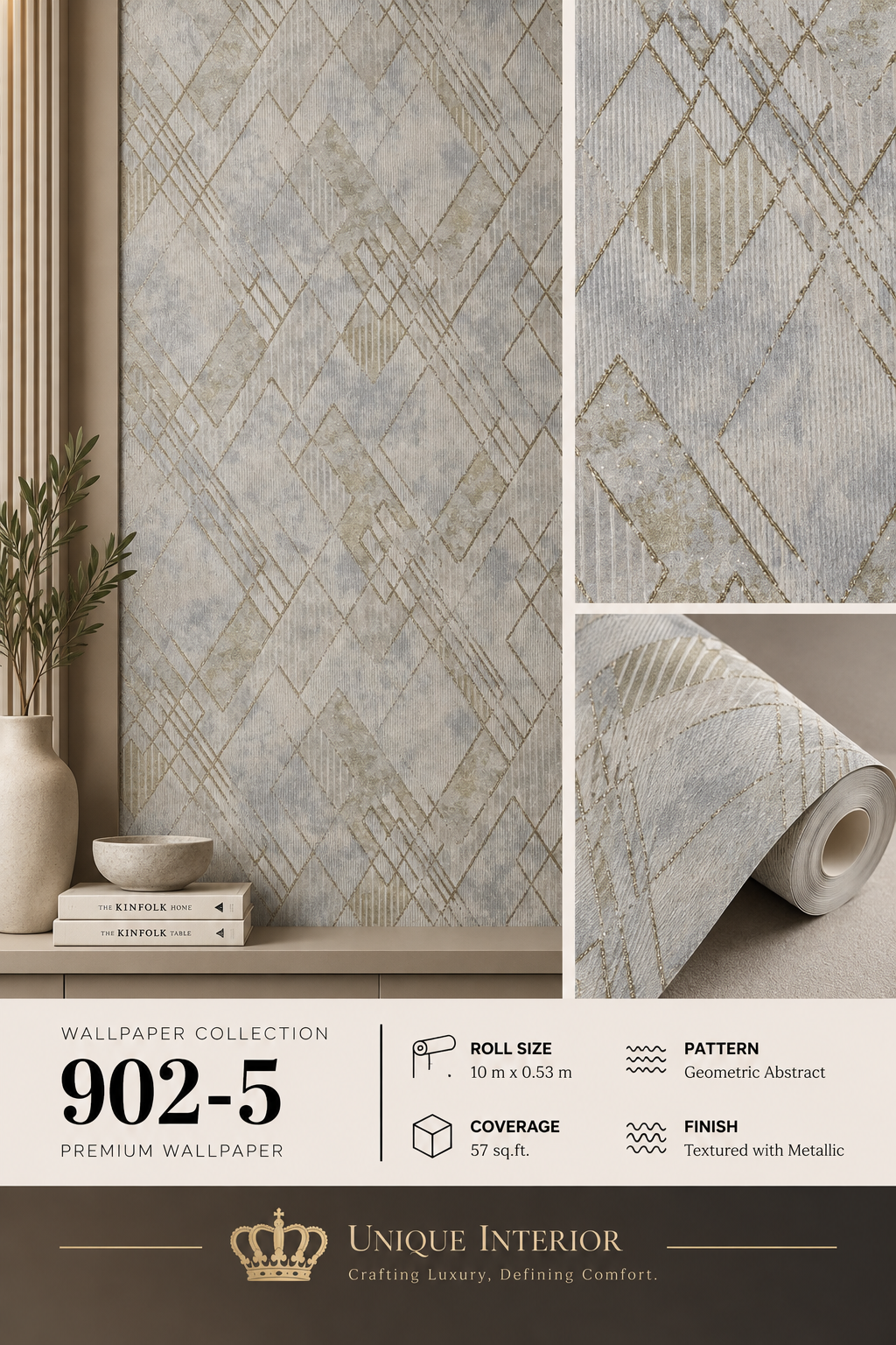 Blue Grey Facet Line