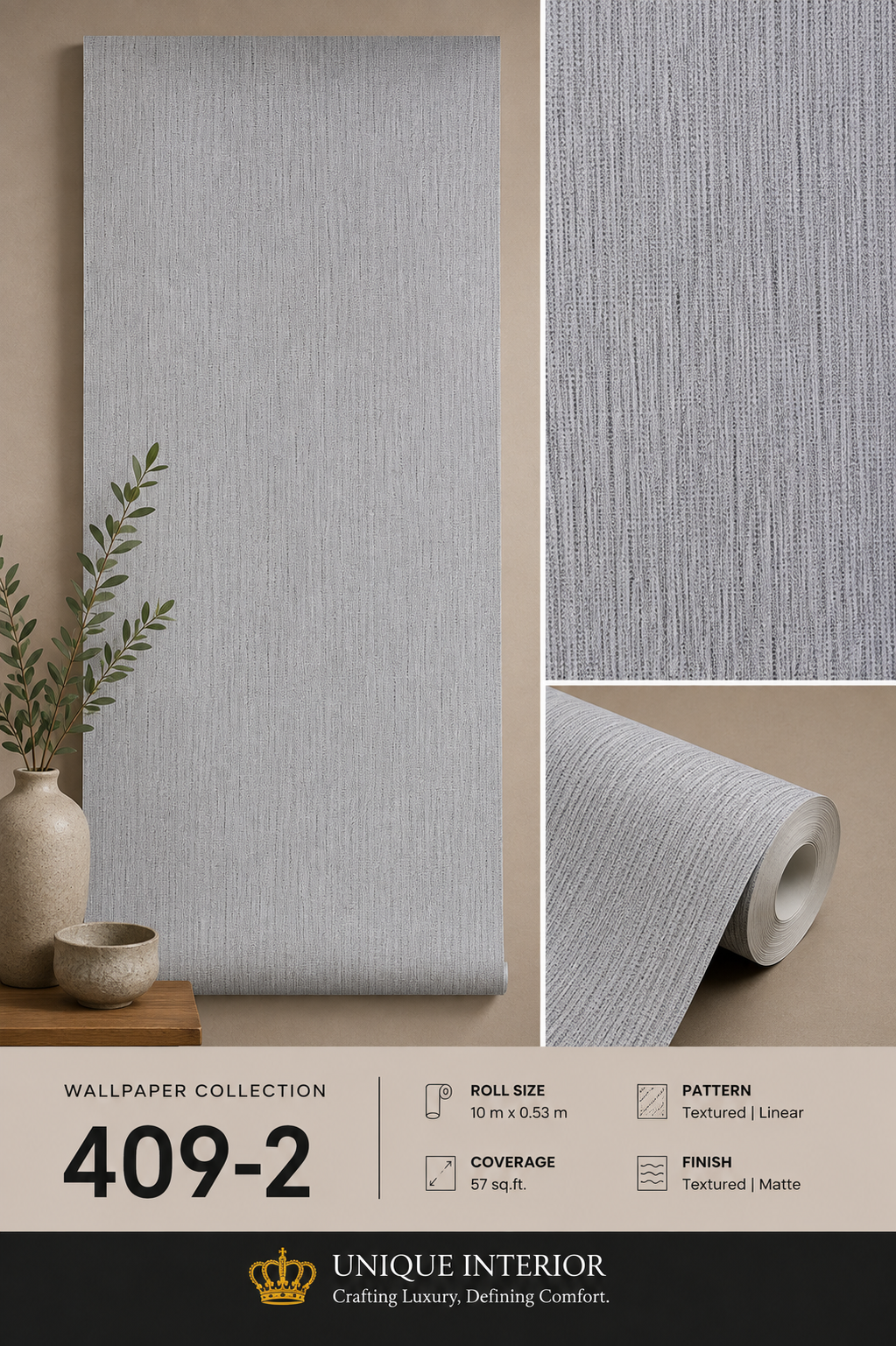 Woven Grey Linen
