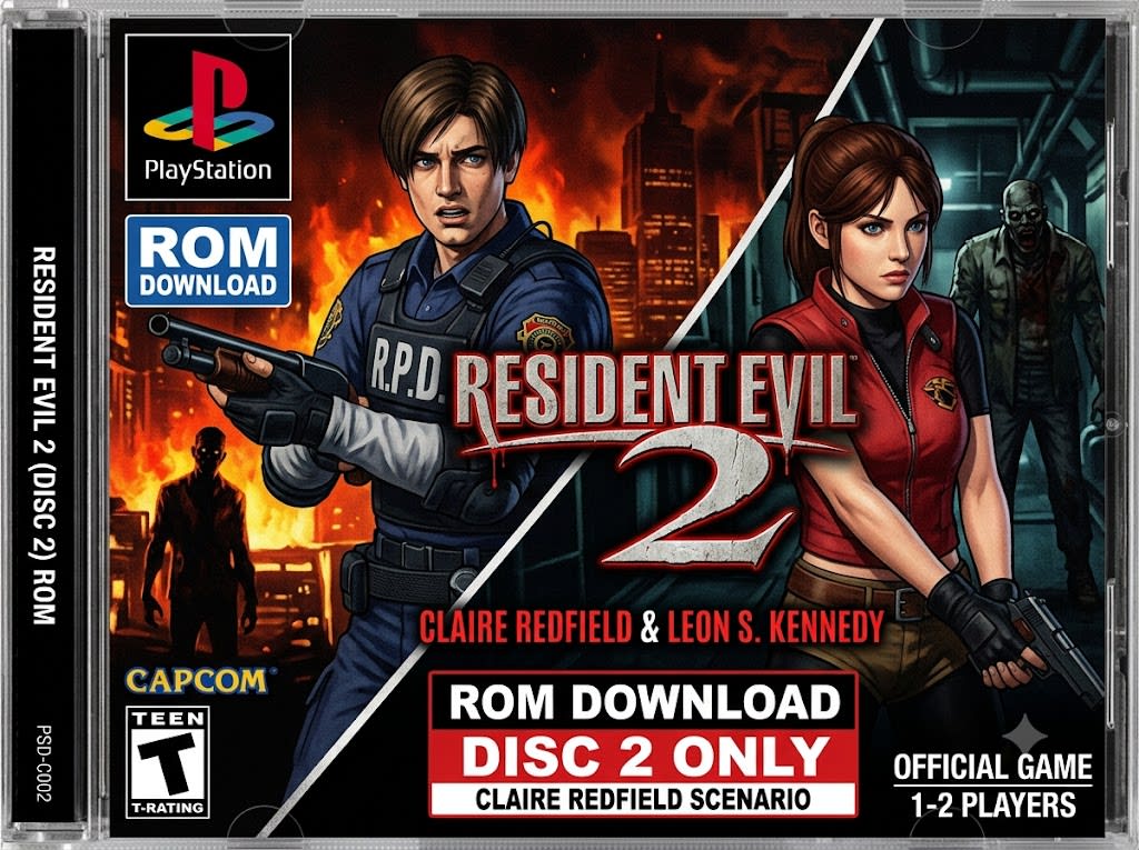 Resident Evil 2 (Disc 2) ROM Download (USA) for PlayStation (PS1)