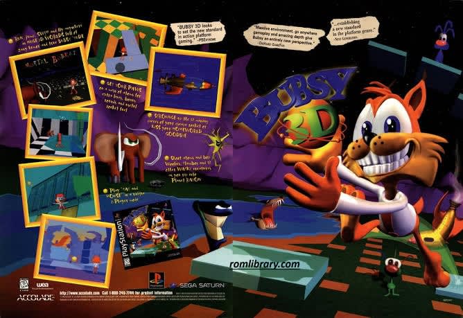 Bubsy 3D: Furbitten Planet ROM Download - Screenshot 1