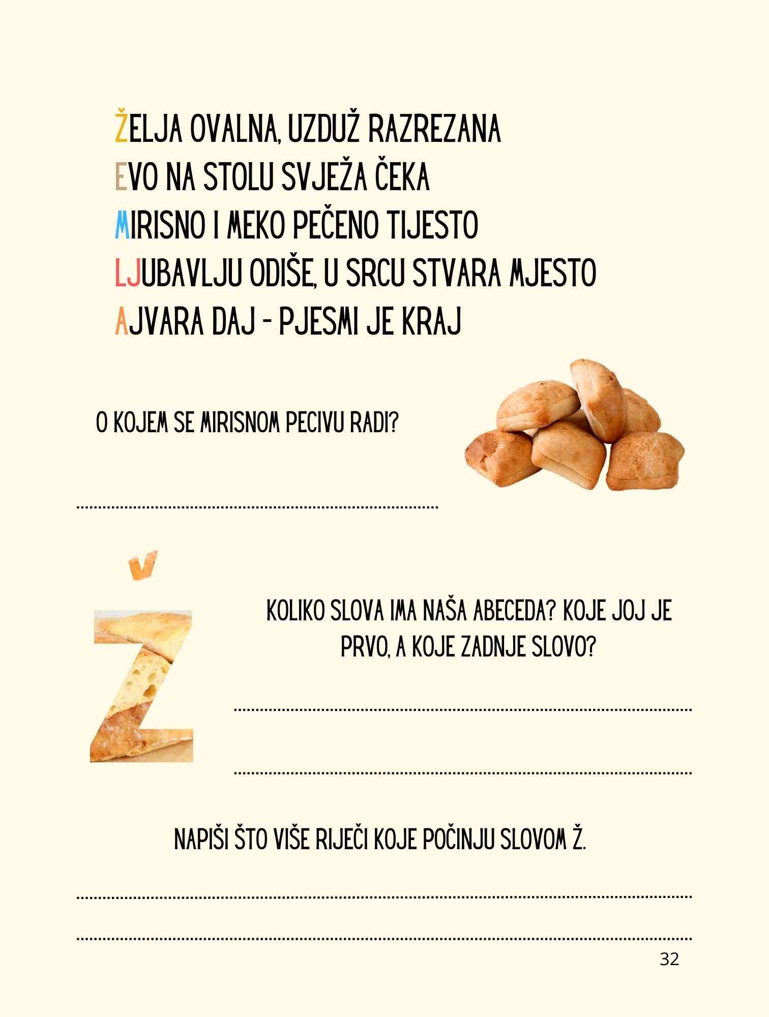 Abecedna vježbenica pisanja, čitanja i kušanja hrane i pića u stihovima — slika 4