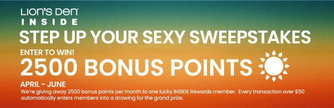 Step Up Your Sexy Sweepstakes–Enter to WIN 2500 bonus Points!