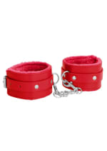Ouch! Plush Leather Hand Cuffs
