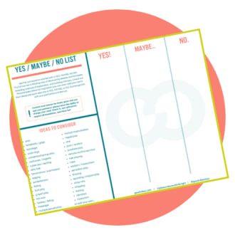 Yes Maybe No List - Relationship Tools