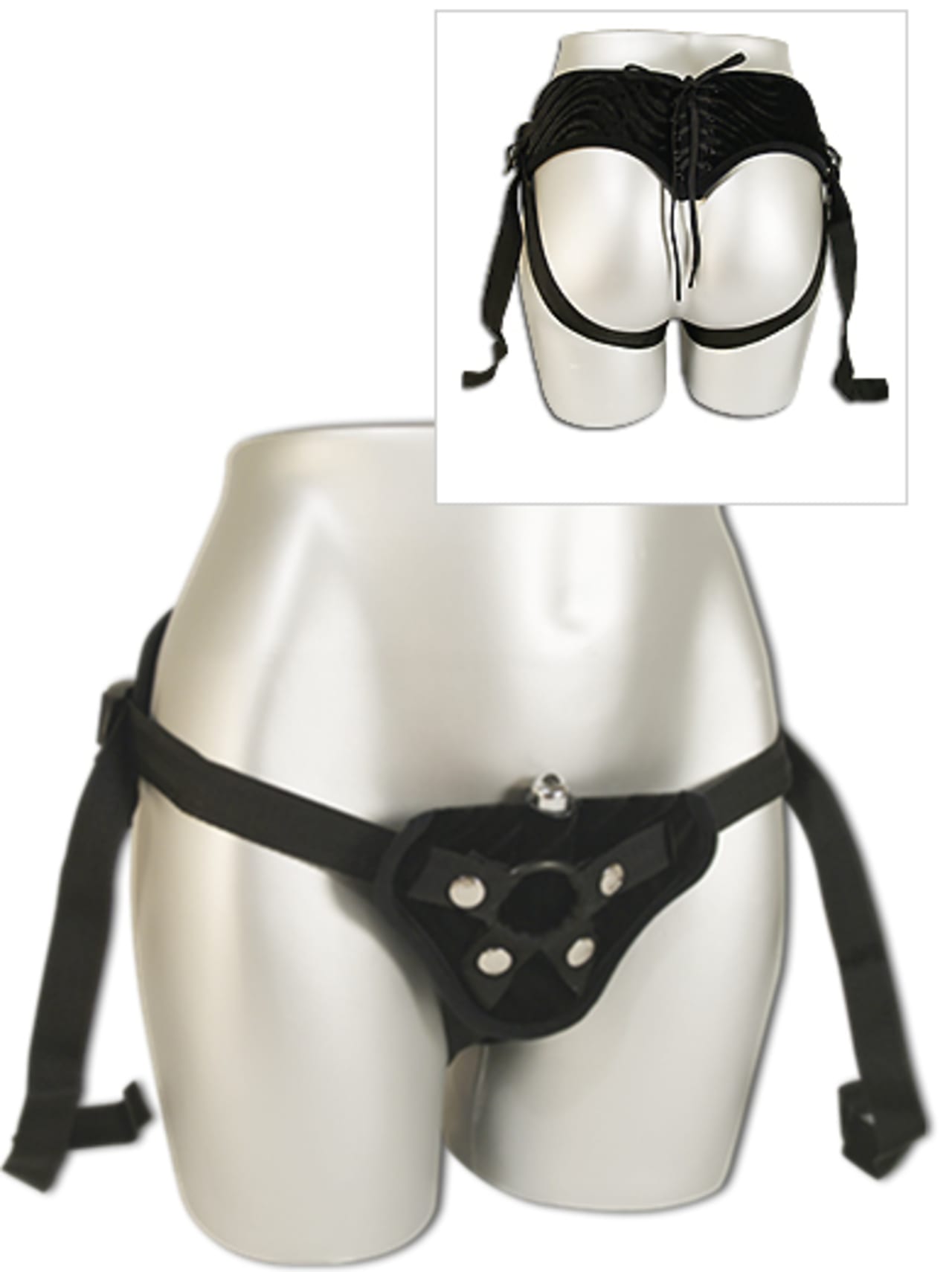 Vibrating Corsette Harness Black